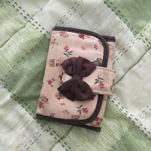 Bear&Flower Printed Fabric Wallet